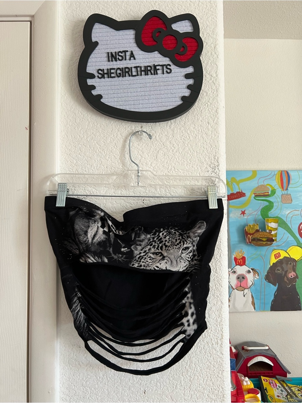 black cut tube top